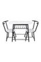 Alyaz 1+2 Dining Set - Modern White/Black Engineered Wood - 2