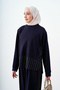 Women's Stone Detail Suit Navy Blue - 3
