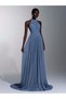 Rochie maxi, albastru - 5