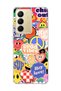 Realme C75 Compatible Smiley Face Sticker Printed Transparent Phone Case