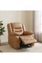 Dazler 1 Seater Air leather Recliner Accent Chair Modern Design One Seat Sofa Comfortable Living Room Furniture L 97 x W 94 x H 104 cm Brown - 3