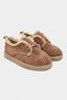 Lusha Desert K. Beige Genuine Suede Leather Lace Detail Thick Sole Fur Lined Women's Shoes - 4