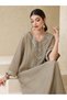 Rochie maxi, bej - 2
