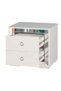 Ezekiel Night Stand, Multifunctional Bedside Table, Space Saving Nightstand End Table Storage - White / Silver - 4