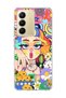 Realme C75 Compatible Rainbow Hair Girl Printed Transparent Phone Case