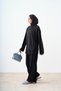 Women's Front Grass Detail Crew Neck Suit Smoked