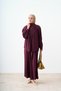 Women's Drawstring Detail Elastic Waist Suit Burgundy - 2