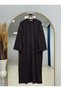 Nevhan Stitched Tie Dress-Ma3666 Brown - 2