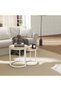 Asgard Set of 2 Round Nest of Tables - Stylish Oak/White E