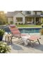 Mabel Outdoor Sun Lounger Chair in Pink/Taupe – Recliner for Poolside, Patio, Balcony or Garden – Premium Comfort & 6-Month - 3