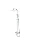 Danube Home Cube Bath Shower With Rod & Rain Shower Complete Se