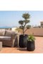 Fibre Stone Pots-Black Current 26X26X32 Cm, Elegant Pot, M - 4