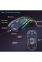 ماوس ألعاب لاسلكي، ماوس كمبيوتر قابل لإعادة الشحن، ماوس لاسلكي، مع إضاءة خلفية RGB و6 أزرار قابلة للتعديل L - 8