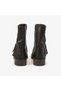 Women's Rubber Sole 5cm Heeled Zippered Suede Leather Boots 51432 - 4