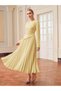 Rochie midi, galben