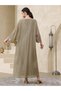 Rochie maxi, bej - 5
