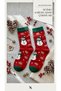 9996 New Year's Snowman Snowflake Patterned Children's Socks