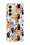 Realme C75 Compatible Colorful Cat Paw Printed Transparent Phone Case