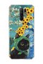 Redmi 9 Compatible Starry Night Black Cat Printed Transparent Phone Case