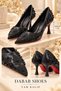 Vianel Women's Black Floral Embroidered Pearl Embellished Pointed Toe 7 cm Goblet Heeled Evening Dress Stiletto Shoes - 3