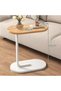 C Shaped Side Table, Modern Small Coffee C Table End Table, Couch Side Tables That Slide Under, Wood - 2