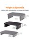 Height Adjustable Monitor Stand Riser with Storage Organizer, 3-Level Stackable Design, Durable ABS - 7