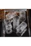 6-Piece Crystal Patterned Coffee Side Water Glass Luxury Delight Cup and Mini Presentation Cup Liquor Glass Shot Glass (6.5X4.5 cm) - 5