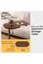 End Table, C Shaped Side Table, Small Side Table, Narrow Table for Bedroom, Living Room, Couch Table - 3