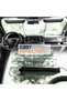 14.8in LED Emergency Strobe Light Bar for Windshield, Interior Visor Deck Flashing, Amber/White, 12 - 3