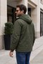 Men's Hooded Fleece Lined Pocketed Coat 26517 Khaki - 3