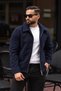 Men's Double Zip Detail Melton Jacket - 2
