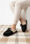 Women's Bowknot Suede Textured House Slippers with Plush Detail, Closed Toe, Open Back, Winter Comfortable and Stylish Slippers - 5