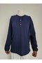 Women's Lycra Winter Knitwear for Middle Age and Above, Mother's Combed Cotton Blouse, New Season, Buttoned, Twisted Pattern, Elastic Sleeves - 4