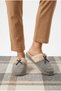 Women's Bowknot Suede Textured House Slippers with Plush Detail, Closed Toe, Open Back, Winter Comfortable and Stylish Slippers - 3