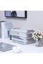 3 PCS Plastic Storage Bins with Latching Lids Portable Project Case Clear File Box Stackable Storage - 3