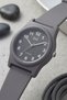 Ash Grey Bold Numbered Silicone Cord 38 mm Waterproof Unisex Wristwatch - 3