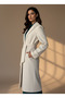 Alfateks Women's Cashmere Coat with Belt, Buttonless Long Coat, Stylish Winter Overcoat - 2