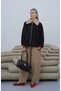 Fur Collar Lined Cashmere Coat Black - 7