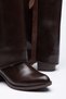 Siena Buckle Detailed Leather Boots Brown - 7