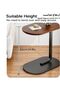 End Table, C Shaped Side Table, Small Side Table, Narrow Table for Bedroom, Living Room, Couch Table - 2