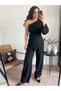 Women's One-Shoulder Accessory Detailed Two-Piece Set - 2