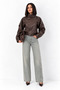 Women's Bomber Seasonal Brown Leather Jacket - 5
