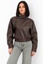 Women's Bomber Seasonal Brown Leather Jacket - 6