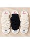 Diba 3-piece leggings set white black white 71% wool 20% cotton, thick knit ruched women's leggings - 2