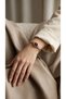 Women's Steel Watch Gold Color & Burgundy Dial Geometric Case |   Vintage Luxury Old Money Classic Women's Wristwatch |   Limited Edition 2027 - 7