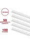 Double Loop Wire Binding Spines, 3:1 Pitch, 34-Hole, 9.5mm, Silver - 2