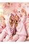 Hooded Teddy Bear Embroidery Powder Pink Cute Fun Trendy Soft Wellsoft Fabric Women's Pajama Set - 4