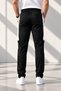 Men's Sweatpants with Zipper Pockets, Straight Leg, Side Stripes, Black Sportswear - 3