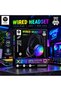 X29 Wired Gaming Headset with RGB LED Lights, Noise-Cancelling Microphone, Stereo Sound, Over-Ear Gaming Headphones for PC, Laptop and Compatible Gaming Devices - 2