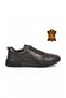 Lace-Up Rubber Sole Black Genuine Leather Men's Casual Shoes 5K2676-7160